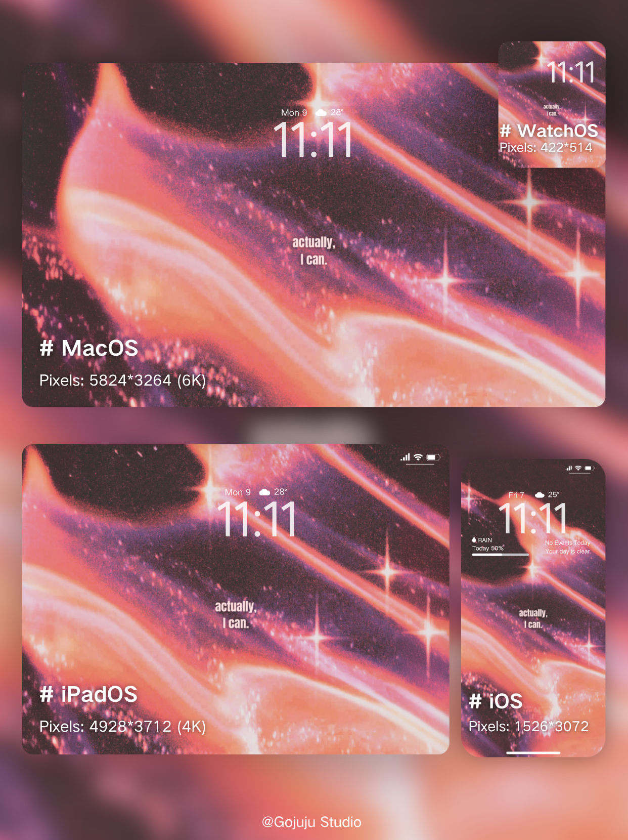 Aurora | Main Character Digital Wallpapers | 4K Instant Digital Download | for iPhone, iPad, MacBook, Apple Watch | manifesting high energy wallpapers