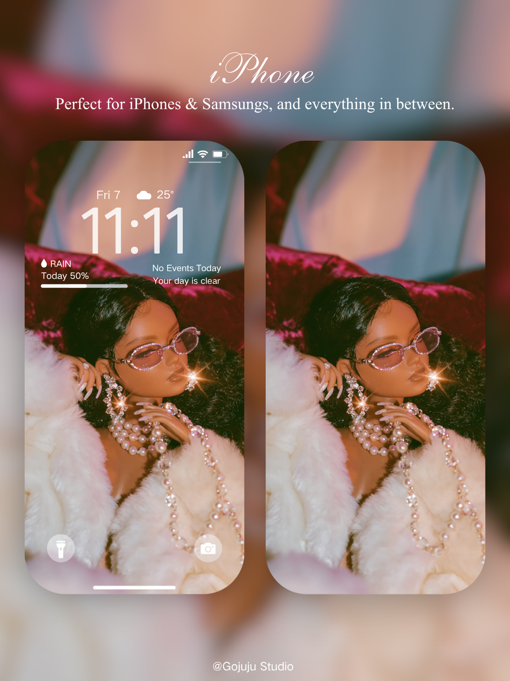 Charlotte | Rich Girl Energy Digital Wallpapers | 4K Instant Digital Download |  for iPhone, iPad, MacBook, Apple Watch | manifesting abundance wallpapers