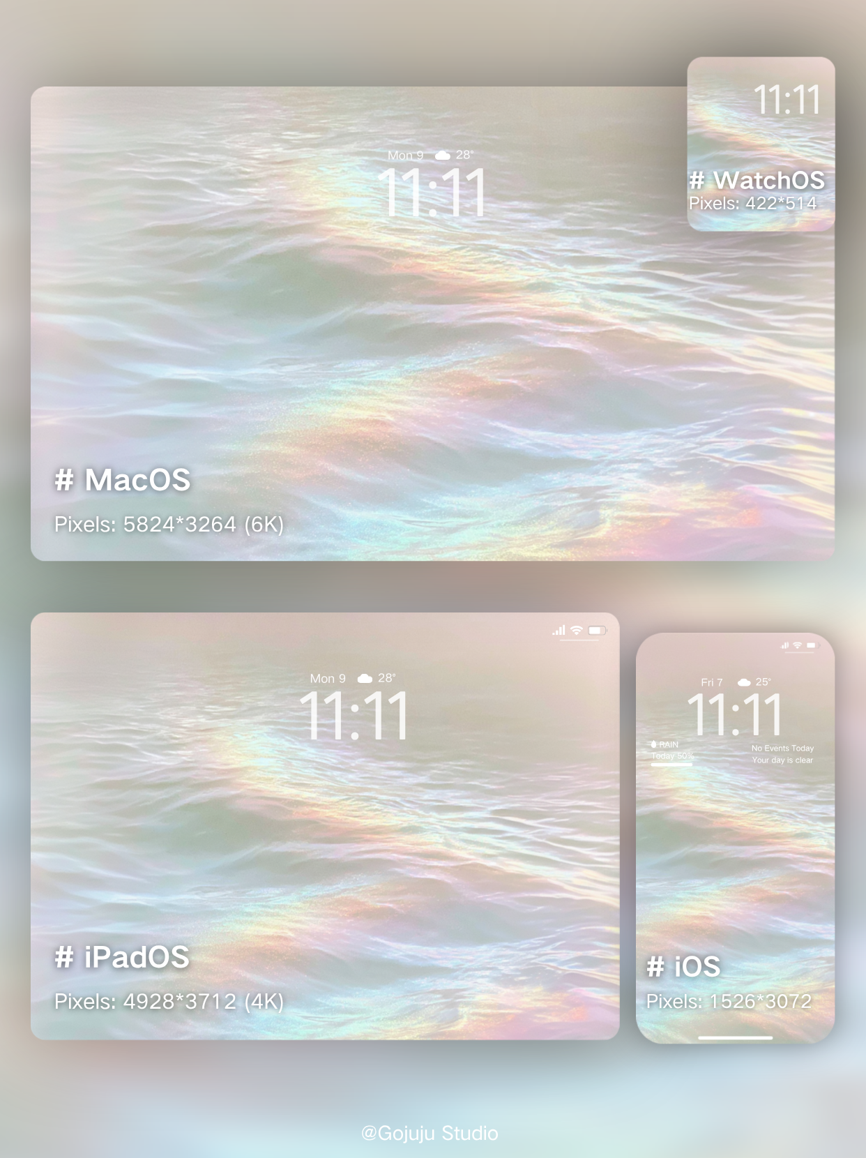 Prismia | Calm Moment Digital Wallpapers | 4K Instant Digital Download |  for iPhone, iPad, MacBook, Apple Watch | manifesting healing & calm wallpapers