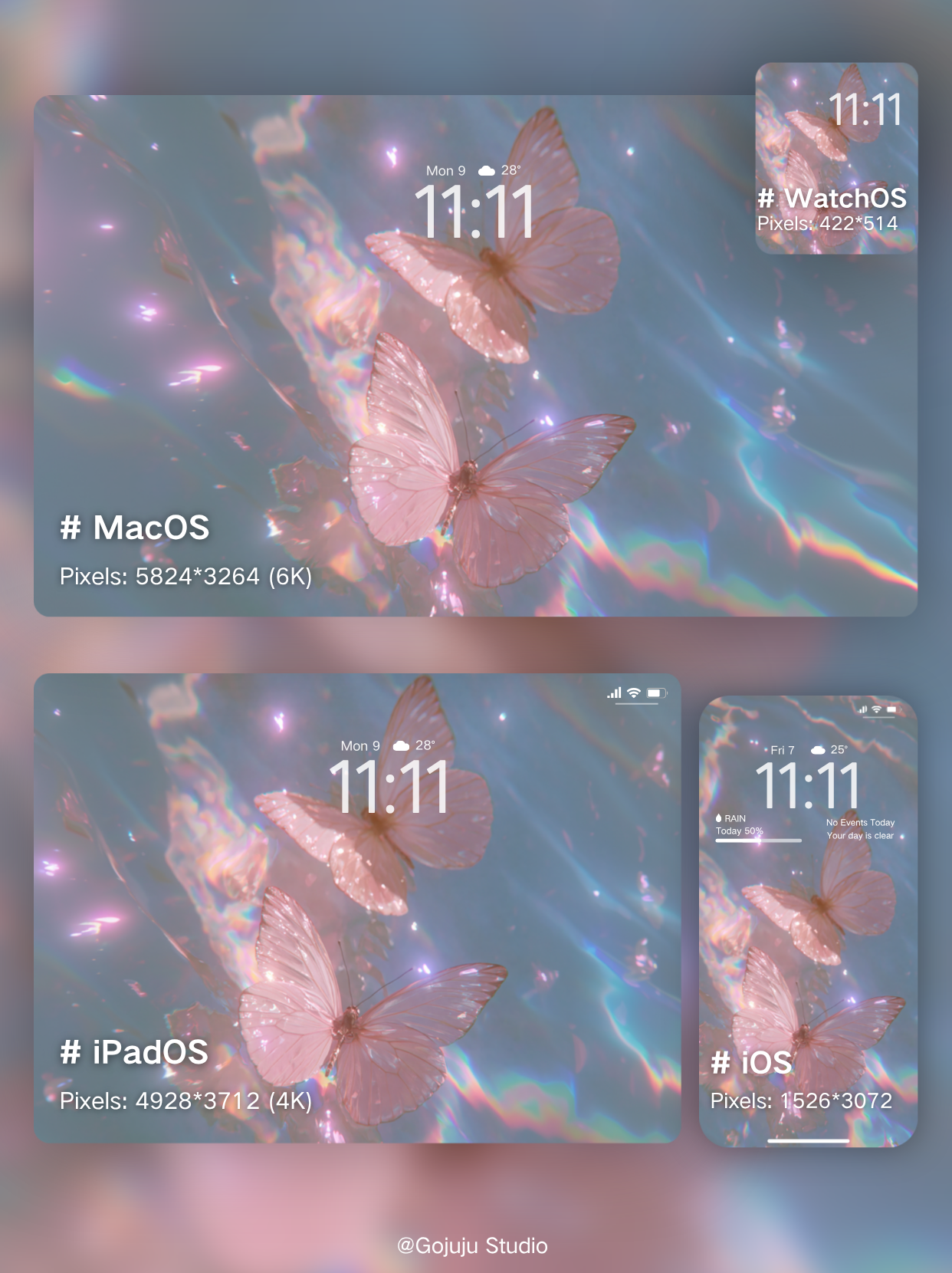 Butterfly | Love Magnet Digital Wallpapers | 4K Instant Digital Download |  for iPhone, iPad, MacBook, Apple Watch | manifesting love attraction wallpapers
