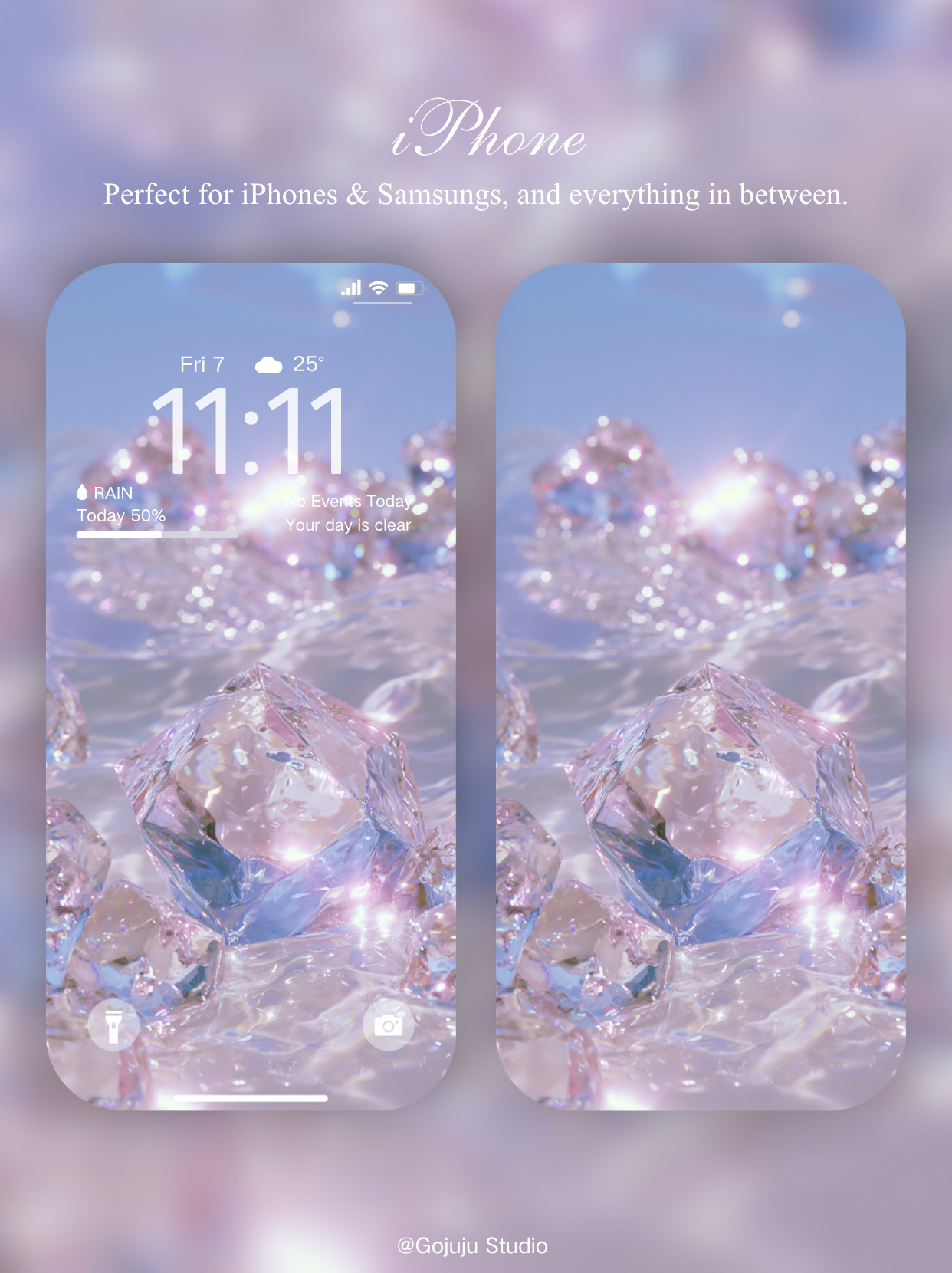 Crystal | Calm Moment Digital Wallpapers | 4K Instant Digital Download |  for iPhone, iPad, MacBook, Apple Watch | manifesting healing & calm wallpapers