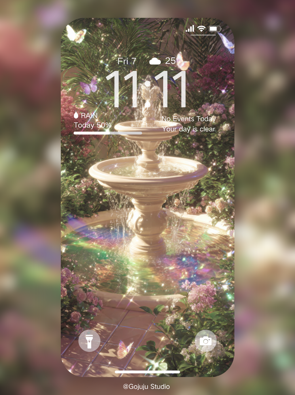 Rainelle | Lucky Girl Syndrome Wishing Well Digital Wallpapers | 4K Instant Digital Download | for iPhone, iPad, MacBook, Apple Watch | Manifestation Wallpapers