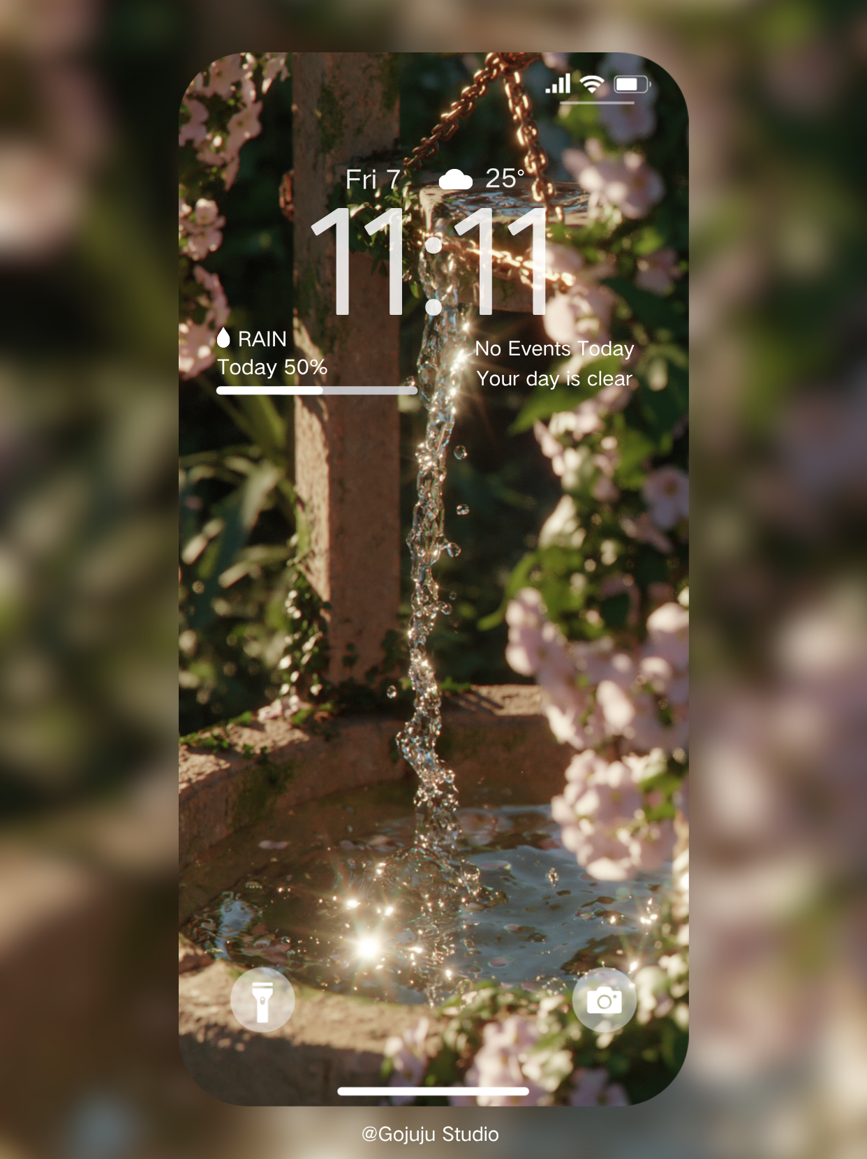 Daffodil | Lucky Girl Syndrome Wishing Well Digital Wallpapers | 4K Instant Digital Download | for iPhone, iPad, MacBook, Apple Watch | Manifestation Wallpapers