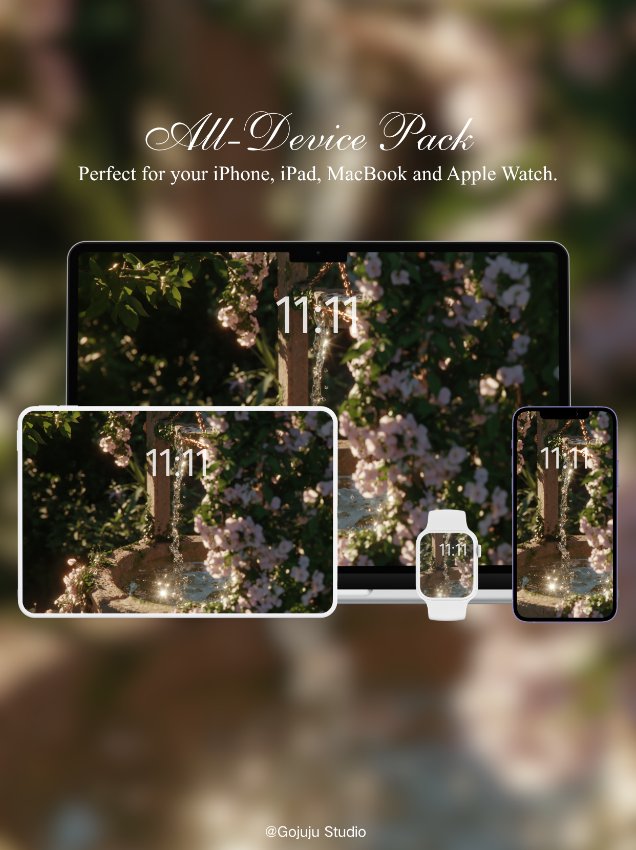 Daffodil | Lucky Girl Syndrome Wishing Well Digital Wallpapers | 4K Instant Digital Download | for iPhone, iPad, MacBook, Apple Watch | Manifestation Wallpapers