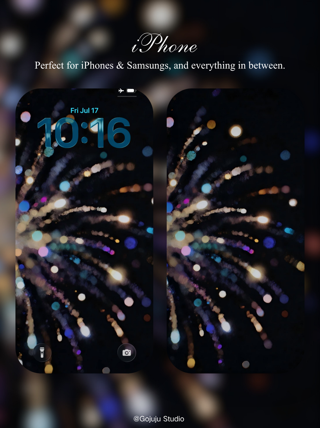 Firework | Lucky Girl Syndrome Wishing Well Digital Wallpapers | 4K Instant Digital Download | for iPhone | Manifestation Wallpapers