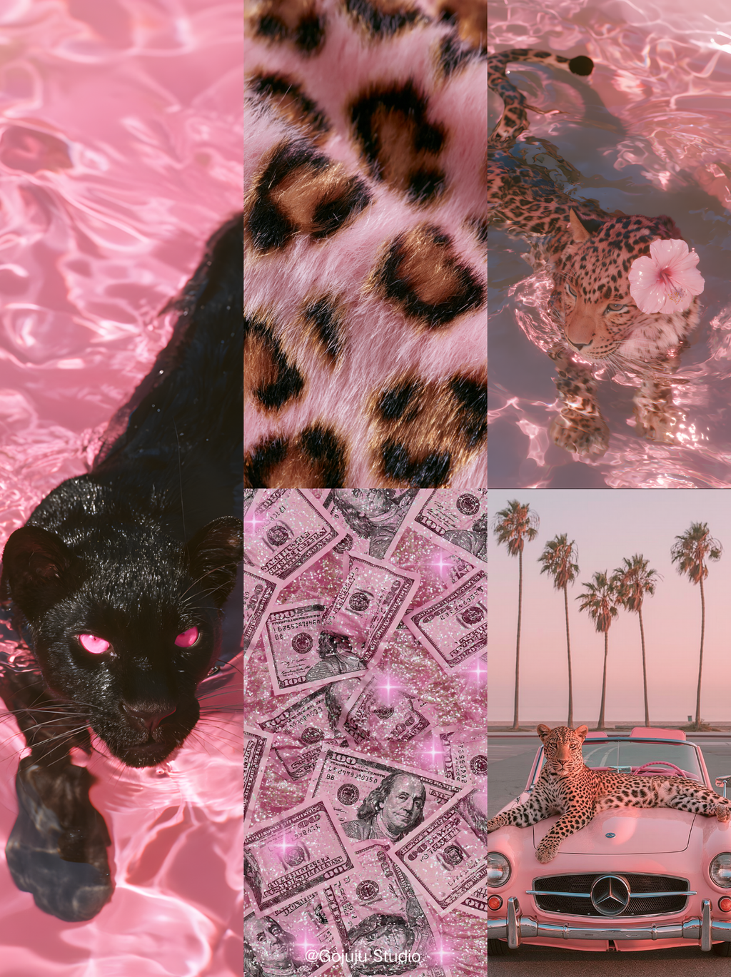 Pink Panther Collection-5 Wallpapers for iPhone | Rich Girl Energy Digital Wallpapers | 4K Instant Digital Download |  for iPhone | manifesting abundance wallpapers