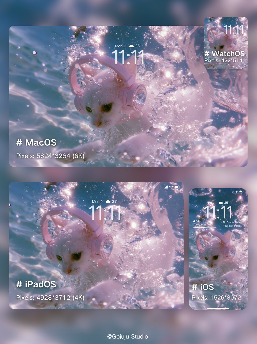Pixie | Lucky Girl Syndrome Digital Wallpapers | 4K Instant Digital Download | for iPhone, iPad, MacBook, Apple Watch | Manifestation Wallpapers