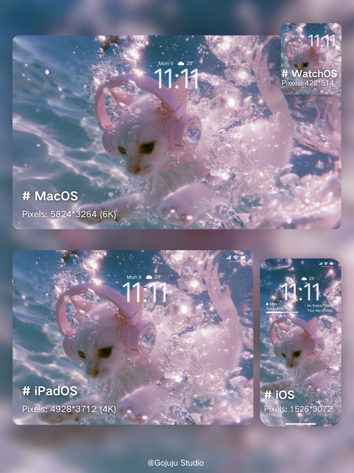 Pixie | Lucky Girl Syndrome Digital Wallpapers | 4K Instant Digital Download | for iPhone, iPad, MacBook, Apple Watch | Manifestation Wallpapers