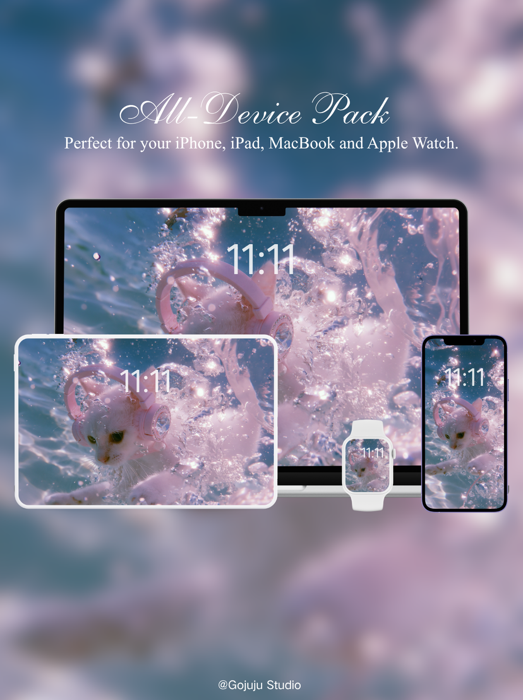 Pixie | Lucky Girl Syndrome Digital Wallpapers | 4K Instant Digital Download | for iPhone, iPad, MacBook, Apple Watch | Manifestation Wallpapers