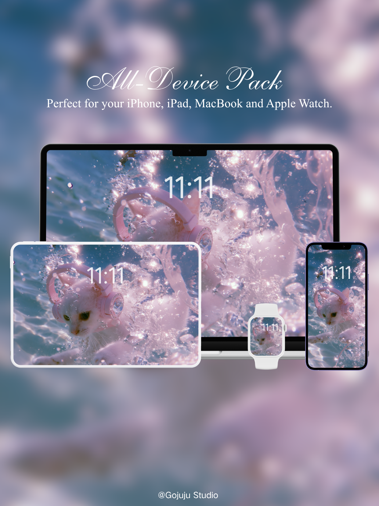 Pixie | Lucky Girl Syndrome Digital Wallpapers | 4K Instant Digital Download | for iPhone, iPad, MacBook, Apple Watch | Manifestation Wallpapers