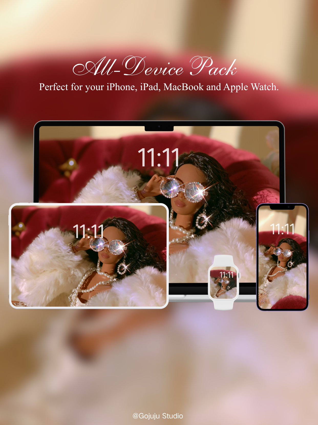 Vivienne | Rich Girl Energy Digital Wallpapers | 4K Instant Digital Download |  for iPhone, iPad, MacBook, Apple Watch | manifesting abundance wallpapers